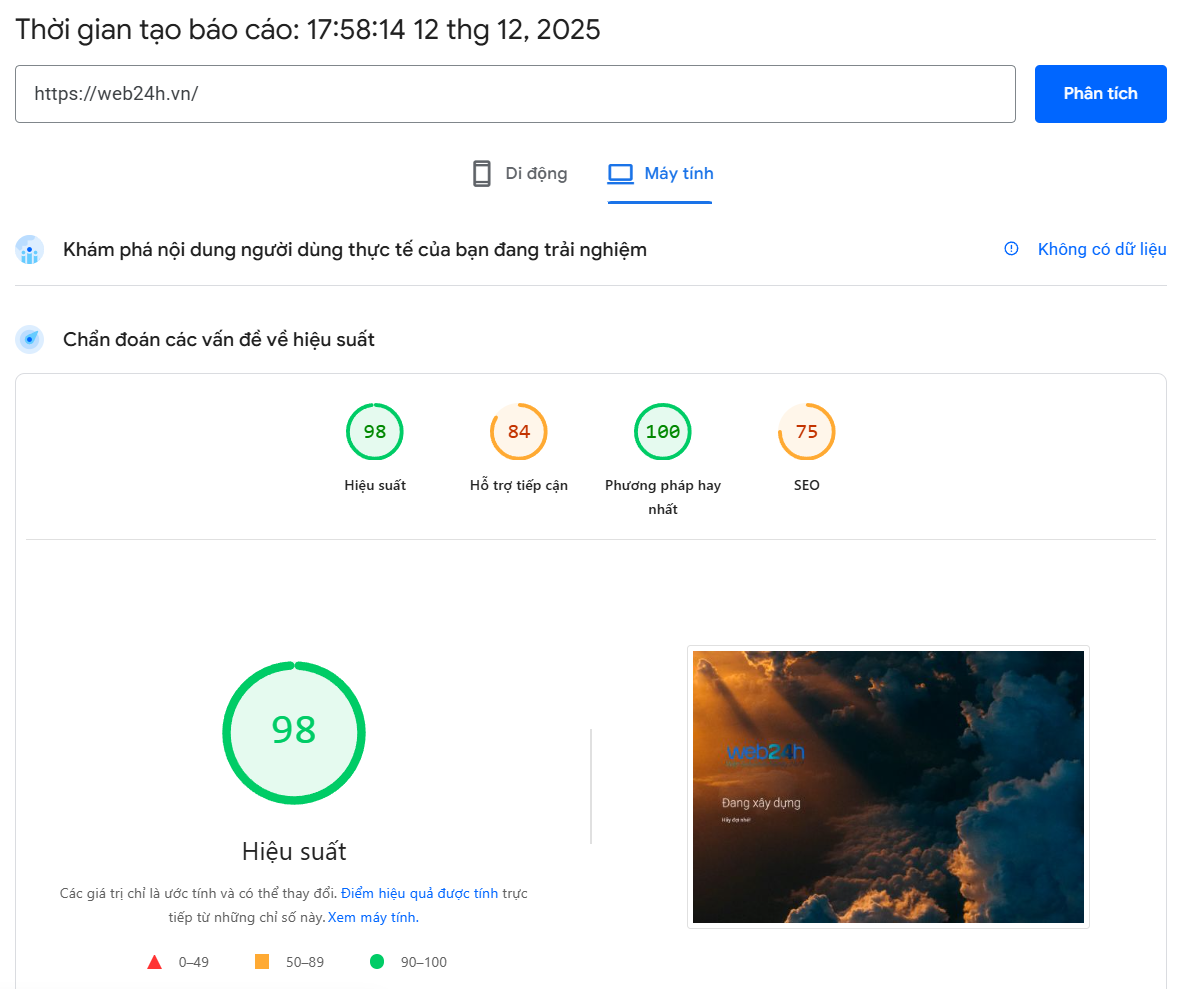 Kiểm Tra Tốc Độ Hiện Tại