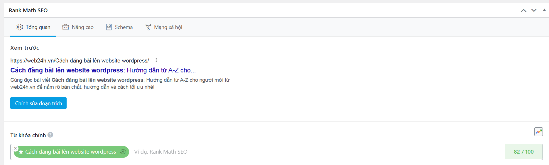 Bước 8: Tối ưu SEO cho bài viết