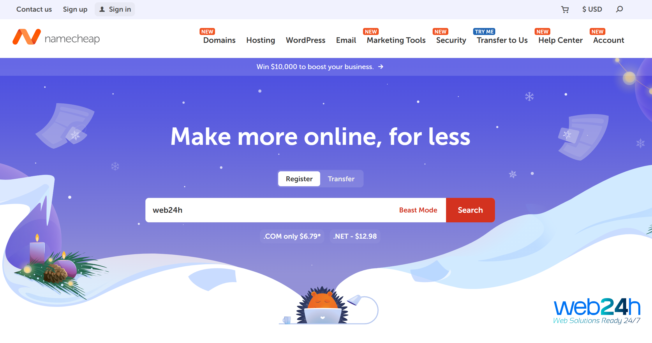 Cách đăng ký tên miền quốc tế tại Namecheap